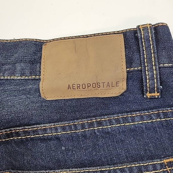 AEROPOSTALE Rivington Skinny Women's Sz 32 X 32 Dark Wash Straight 5 Pockets - Picture 11 of 15